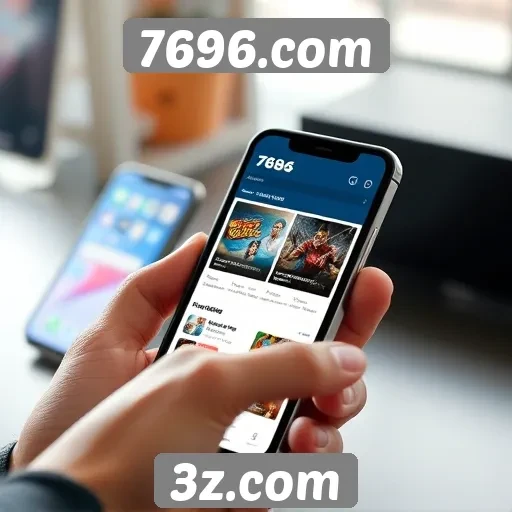 Experiência do usuário em dispositivos móveis no 7696.com