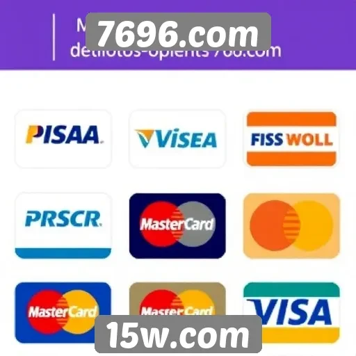 Métodos de pagamento aceitos no 7696.com