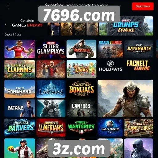 Desempenho de jogos populares no 7696.com