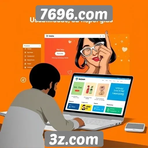 Funcionalidades de usabilidade no site 7696.com