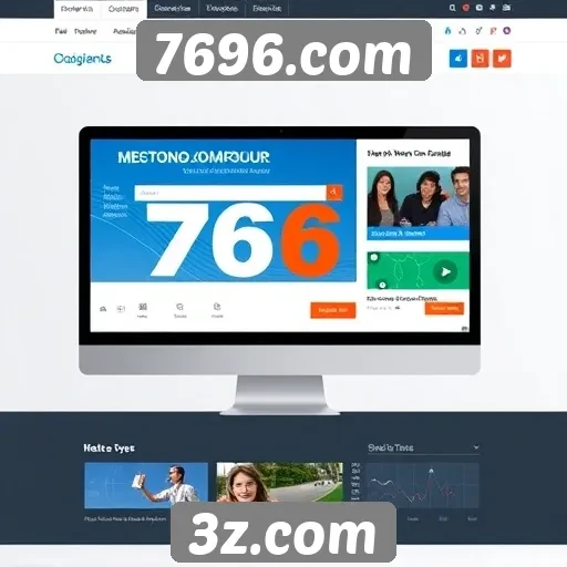 Interface do usuário no site 7696.com em revisão
